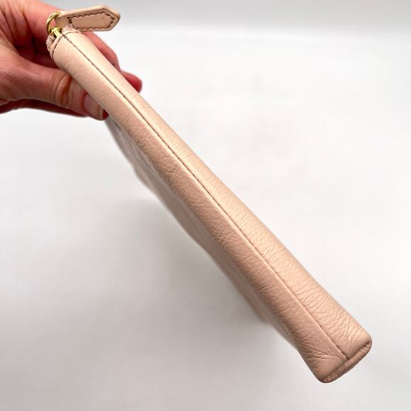 MARK AND GRAHAM Commute Clutch Blush Pink Leather Travel Business Accessory - Picture 10 of 16
